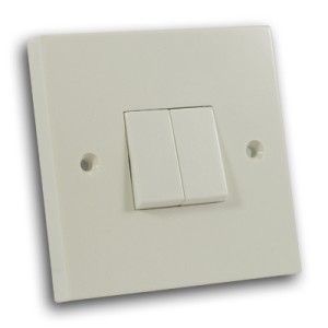 10 Amp 2 Gang 2 Way Switch Off White