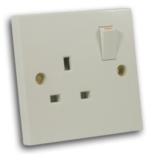 13 Amp 1 Gang DP Switched Socket Off White