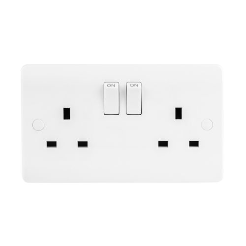 Zahler 13A 2 Gang DP Switched Socket 