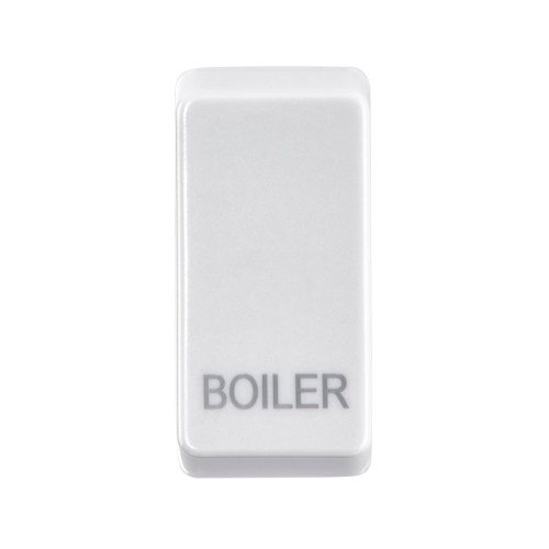 Zahler Grid Rocker Cover Marked "BOILER" White