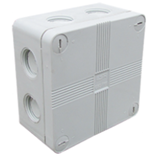 Junction Box c/w 5 Way Connector 110 x 110 x 70mm Grey