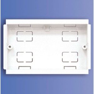 2 Gang Socket Box For Dado Trunking (DP 2 SB) with Meteor Electrical 