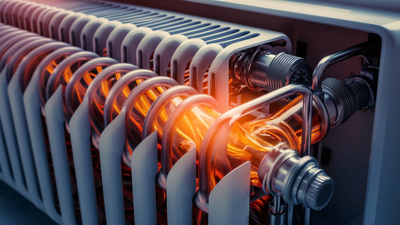 inside an oil filled radiator