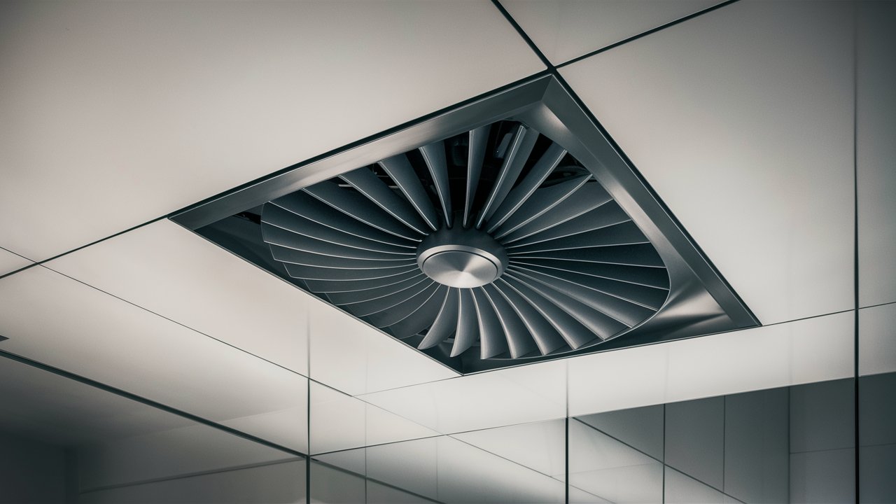 extractor fan installed in a ceiling