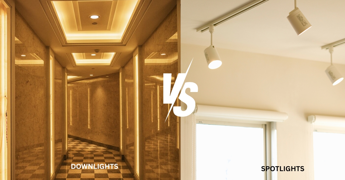 Downlights vs. Spotlights