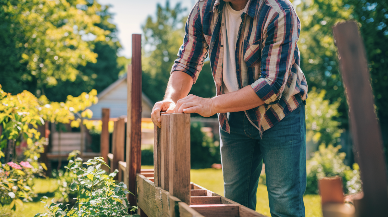 Man_working_on_garden_shed