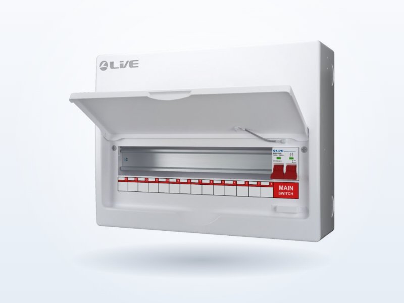 Consumer unit with MCBs – shop distribution and control